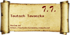 Teutsch Tavaszka névjegykártya